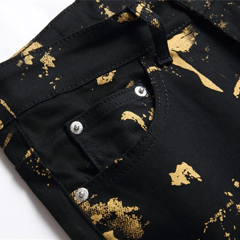 Модные брендовые мужские джинсы в европейском и американском стиле уличная мода