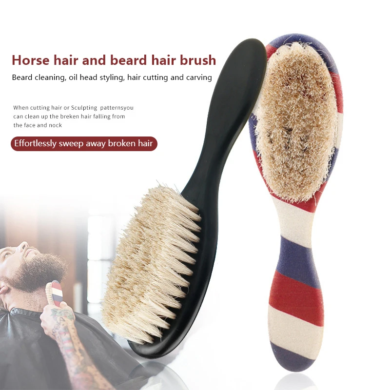 

Men's Shaving Brush Hair Salon Haircut Brush Horsehair Shaving Comb Hairdressing Facial Cleaning Styling Tools Hair Cutting