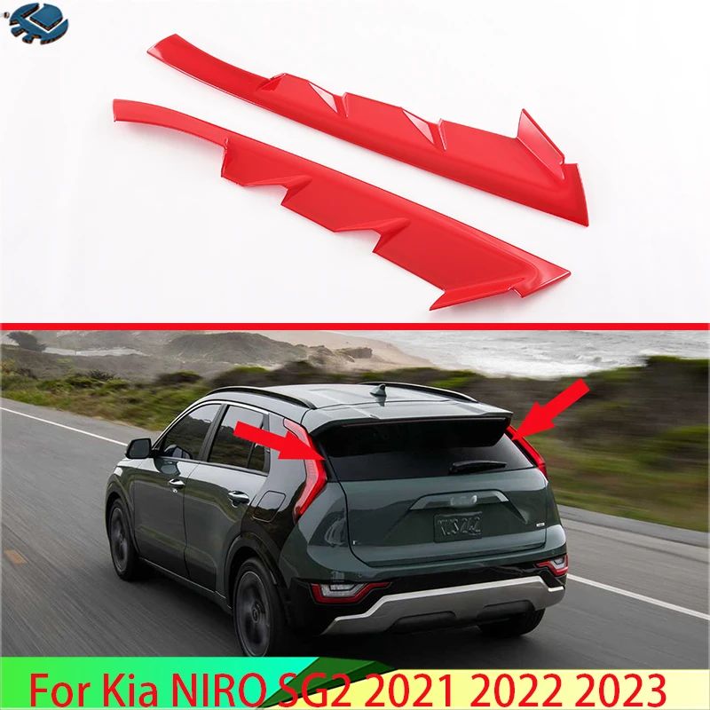 

For Kia NIRO SG2 2021 2022 2023 Car Accessories ABS Chrome Side Door Rear View Window Spoiler Cover Trim Insert Garnish Bezel