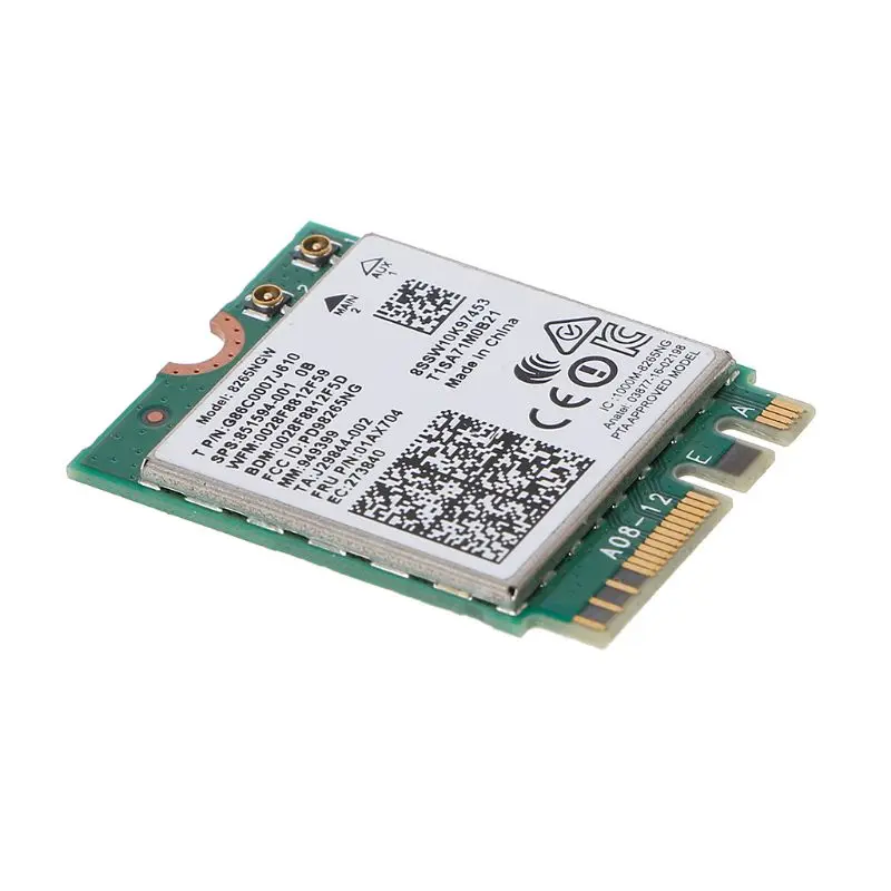 Для 8265 AC8265 8265NGW NGFF для карты M.2 Wi-Fi WIFI Bluetooth-совместимый сетевой адаптер 4 2