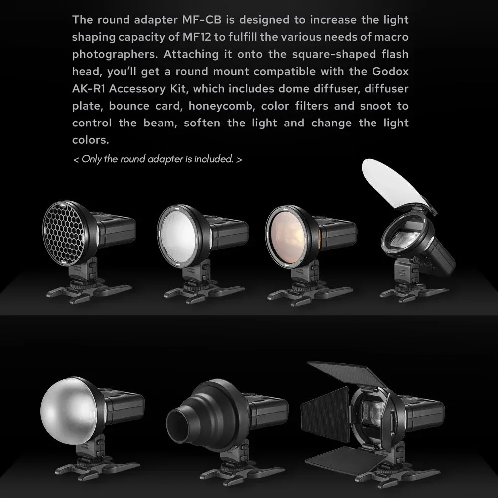 Кольцевой адаптер Godox для вспышки MF12