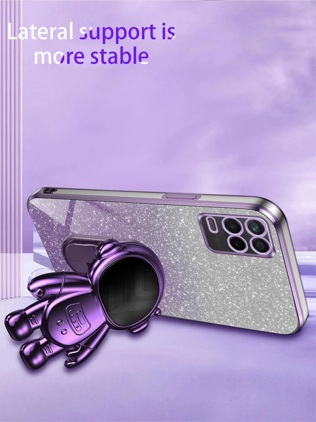 Силиконовая фотовспышка для OPPO A16 A54 A54S A55 4G астронавт складной держатель стойка