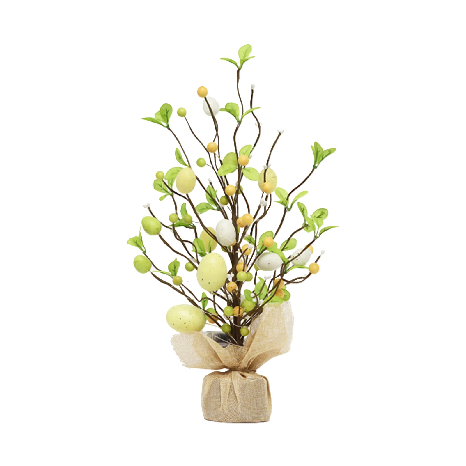

45cm Easter LED Egg Tree Colorful Fake Plant Flower DIY Easter Decoration Spring Party Home Decor Happy Easter Gift Ornaments