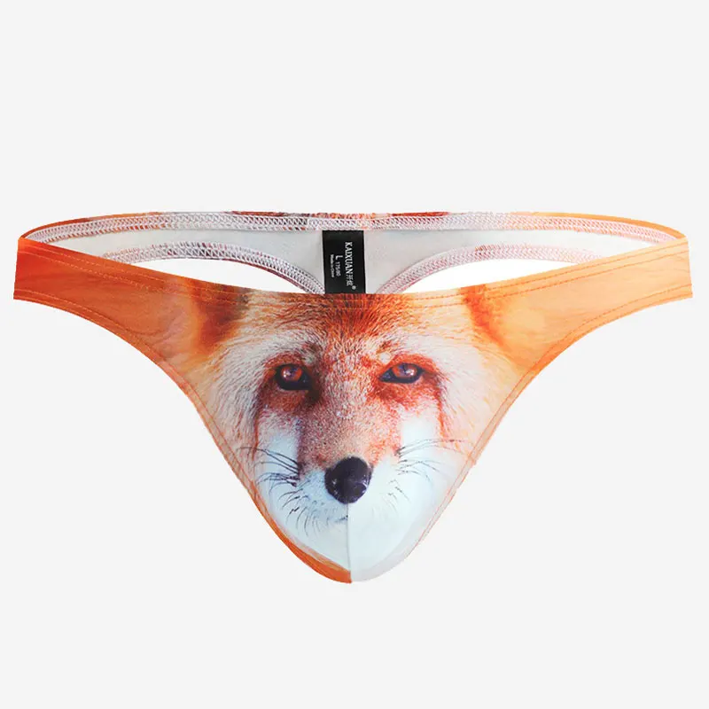 

Man Underwear Thongs Jockstrap Mens Low Waist Print G -String Bikini Sexy Panties Tanga Breathable Male T-back Underpants Cueca