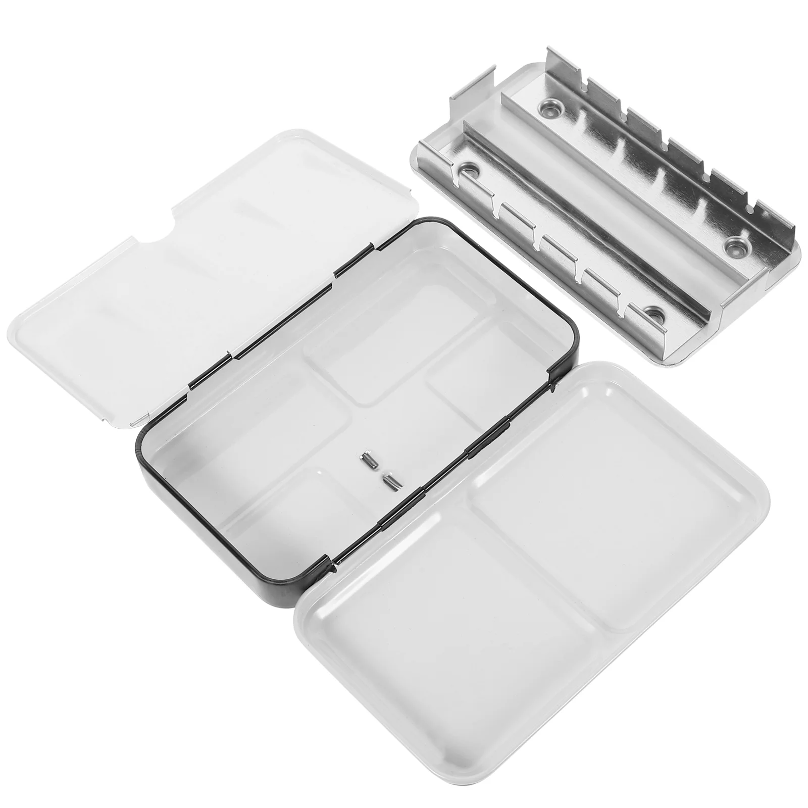 

Watercolor Empty Box Case Tin Metal Pans Pigment Half Storage Tins Travel Tray Watercolour Iron Oil Painting Artist Set Mixing