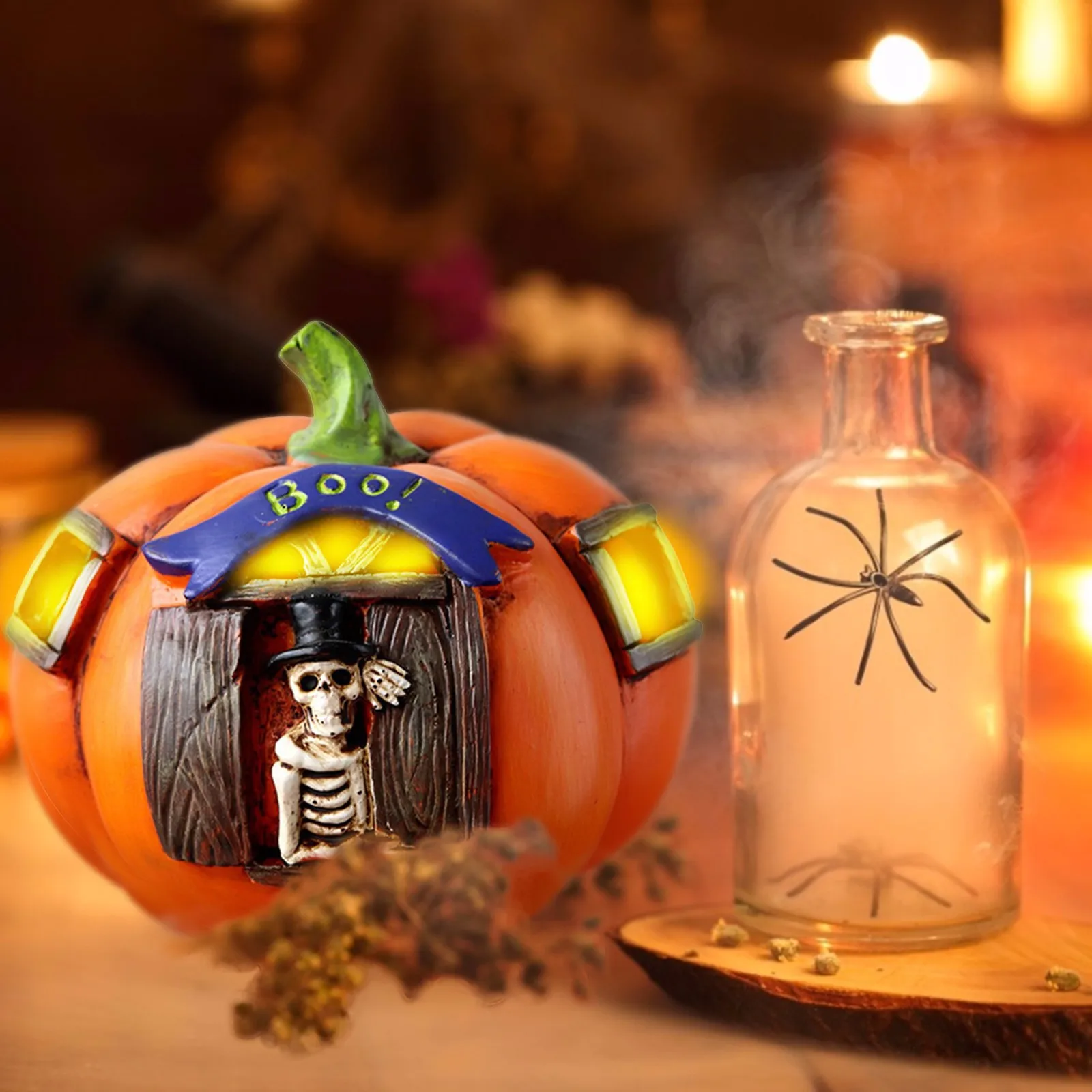 

Resin Pumpkin Decoration Festival Ornaments House Lamp Props Bar Home Decor