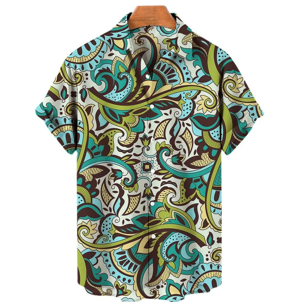 3d Print Fashion High Street Loose Top Men's Shirt Streetwear Unisex 5xl Breathable Men's Hawaiian Shirts Baroque French Tshirt