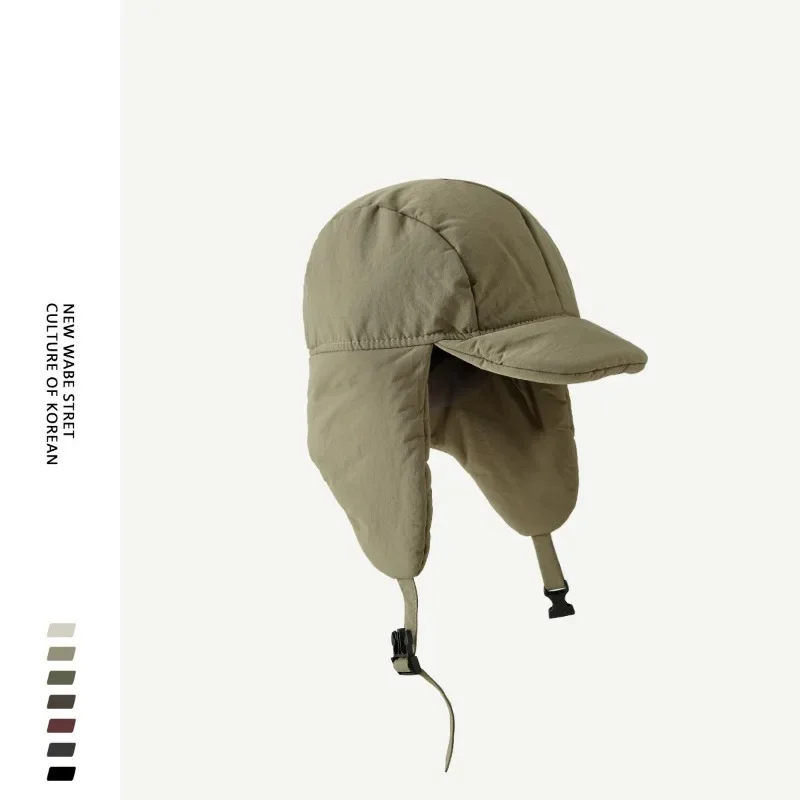 Японская шапка Lei Feng с подкладкой для мужчин и женщин зимняя ветрозащитная