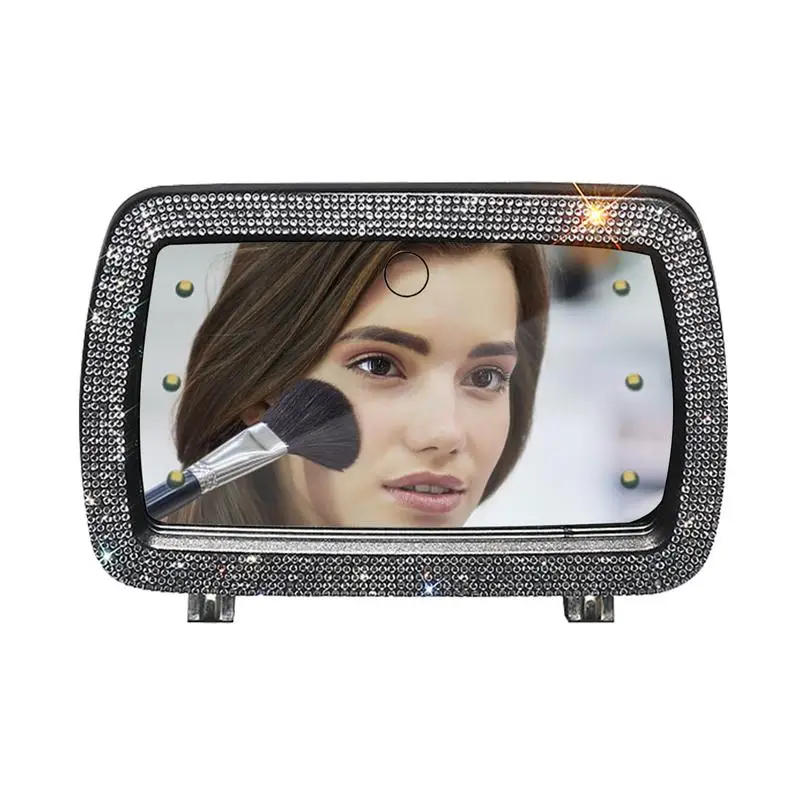 

Автомобильное Зеркало для туалетного столика с козырьком, зеркало для макияжа автомобиля со встроенным аккумулятором, Универсальное автомобильное косметическое зеркало для грузовика, внедорожника