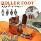 Регулируемая роликовая Лапка, сменные прижимные лапки для швейных машин, 4 разных стиля, резиновоежелезоскручиваниепластиковое колесо
