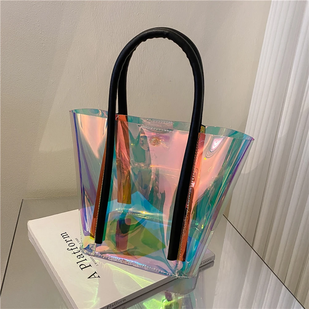 

Creative Women Handbag Casual PVC Underarm Shoulder Bags Purse Students Simple Bags for Girls Birthday Gifts