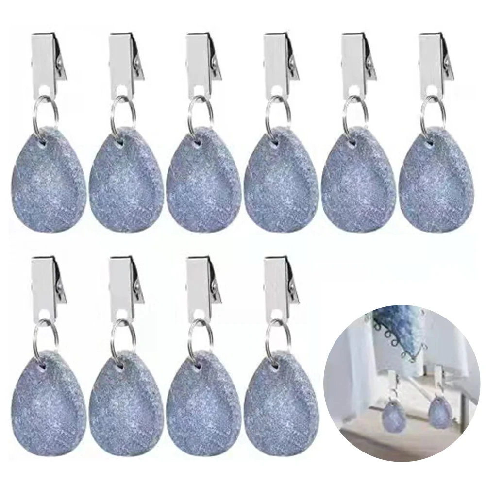 10pcs Marble Metal Clip Wedding Heavy Duty Pendant Picnic Tablecloth Weight For Outdoor Table Party Teardrop Shape Fixing