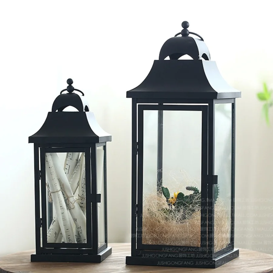 

House Candle Holder Unique Birthday European Retro Candle Holder Outdoor Party Romantic Nordic Black Vertical Bougies Candle