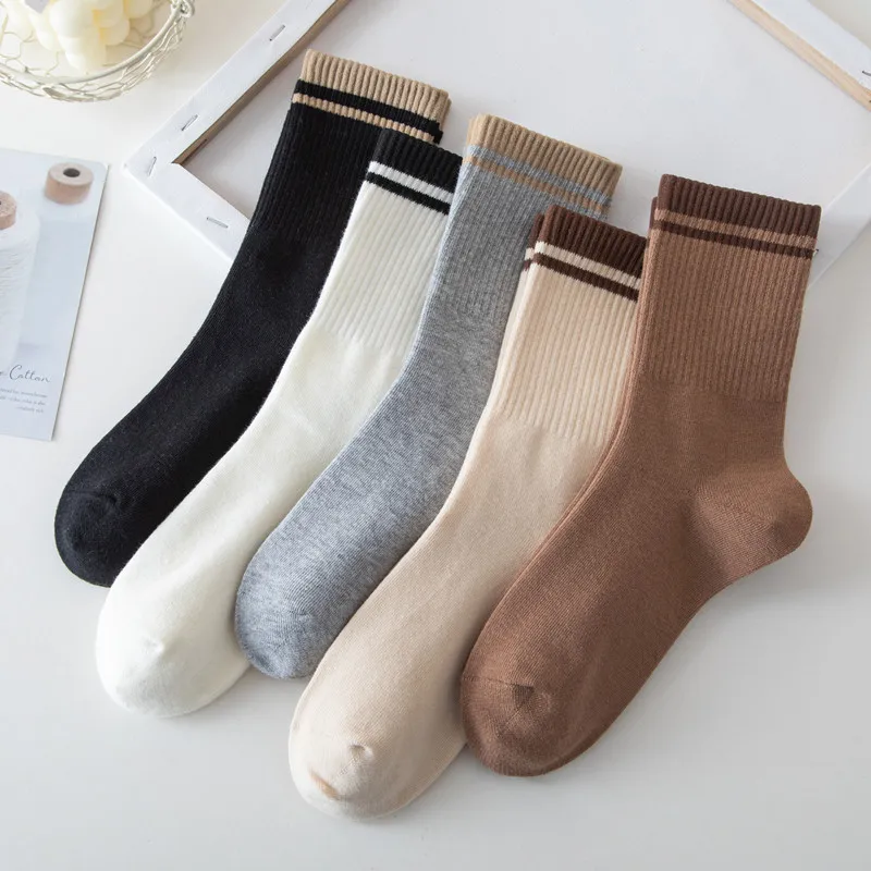 

Striped Socks Women Japanese Fashion Ins Korean Style Crew Socks Men Harajuku Casual Sport White Sock calcetines de la mujer