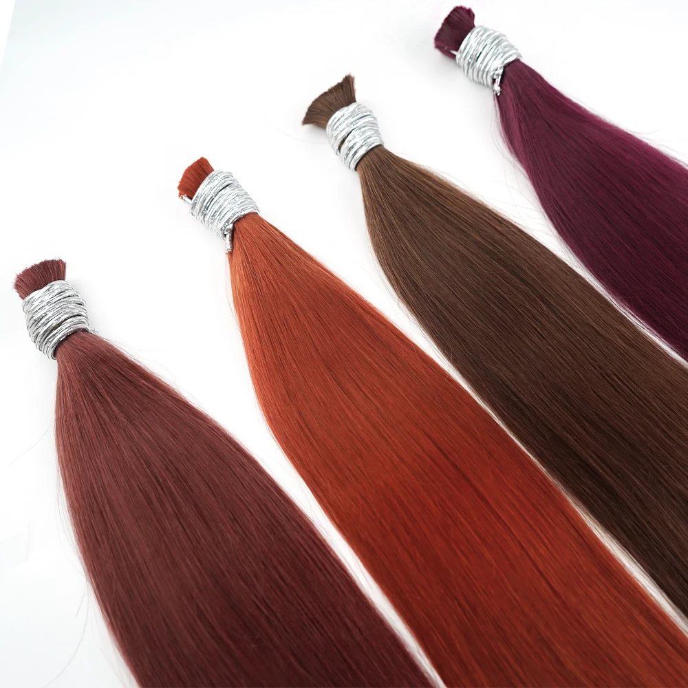 Фото Shinehair, красные прямые пучки человеческих волос, 100% настоящие натуральные волосы для наращивания, без утка, натуральные черные объемные 613, блондинка, бразильская 350 №4