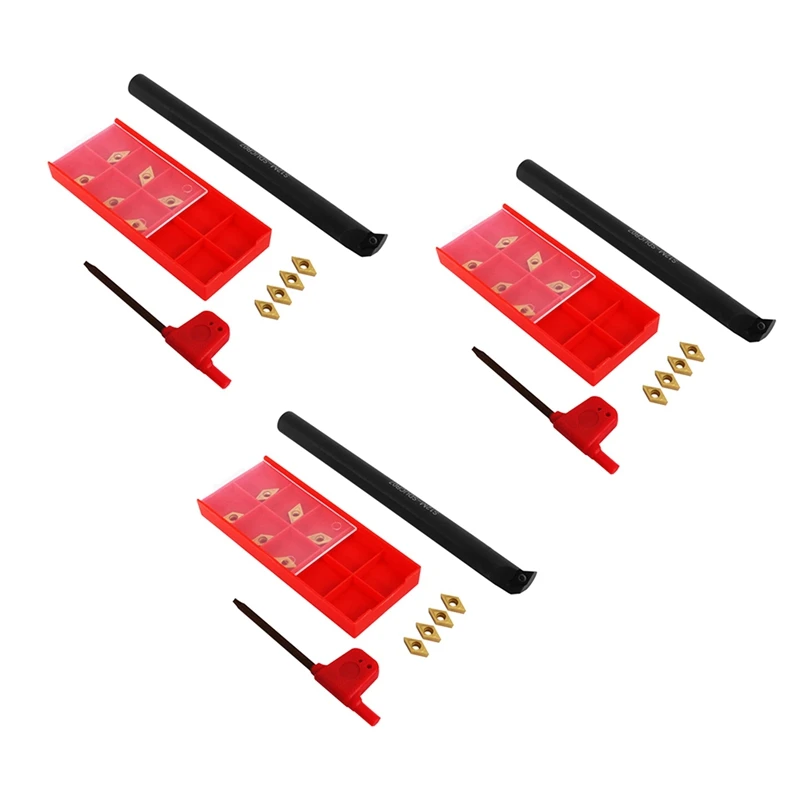 

Твердосплавные вставки Dcmt0702, 36 шт., стандартная буровая Штанга 150 мм с гаечным ключом для токарного станка с ЧПУ, внутренние токарные инструм...