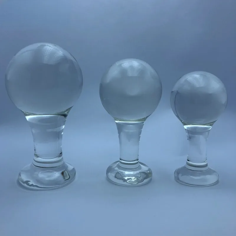 Новинка Хрустальная Анальная пробка из пирекса фаллоимитатор с большим шариком