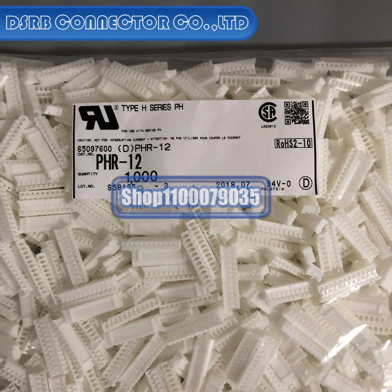 

1000pcs/lot PHR-12 12P 2.0MM legs width 100% New and Original