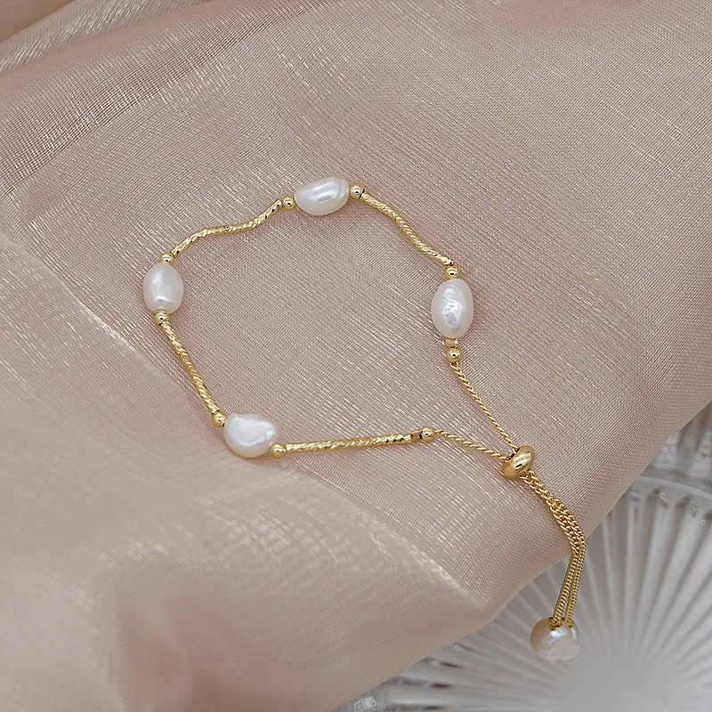 

Женский универсальный браслет из пресноводного жемчуга в Корейском стиле