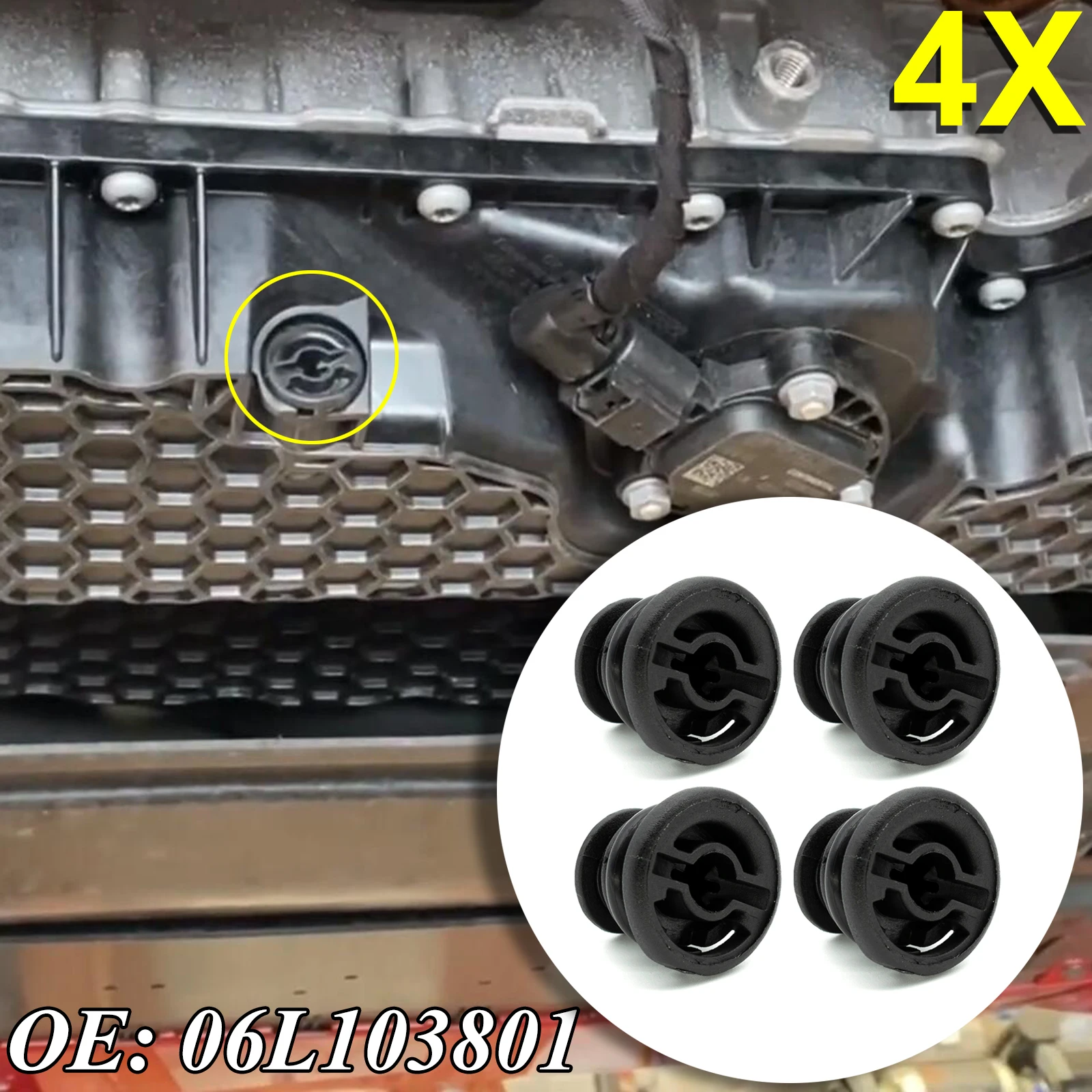 

4x Пробка поддона сливного поддона моторного масла 06л 103801 Для VW Golf Alltrack Passat B8 Tiguan Allspace Beetle Arteon Polo T-Roc Автозапчасти