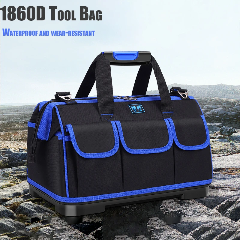 2023 Professional Tool Bag Waterproof Wear Resisting Electrician Screwdriver Bag Toolbox Organizer 1860D Oxford Cloth Tool Bag enlarge