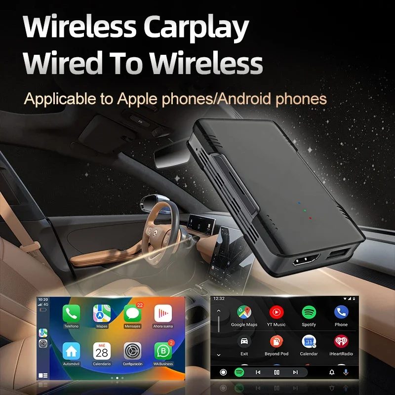 Фото Для Hyundai Santa Fe, новое обновление Android 13, CarPlay Smart Ai Box, беспроводная встроенная функция Youtube Netflix, IPTV, автоматическое подключение №1