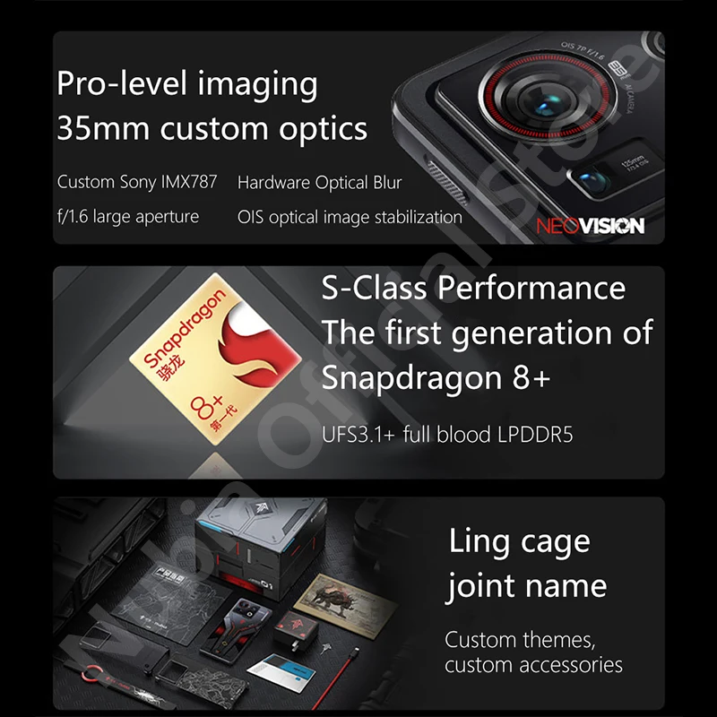 Kup Oryginalny Smartfon Nubia Z40s Pro 5G 6.67 Calowy Ekran 144Hz Snapdragon Gen 8 + Octa Core 50MP Potrójny Aparat 80W/120W QuickCharge