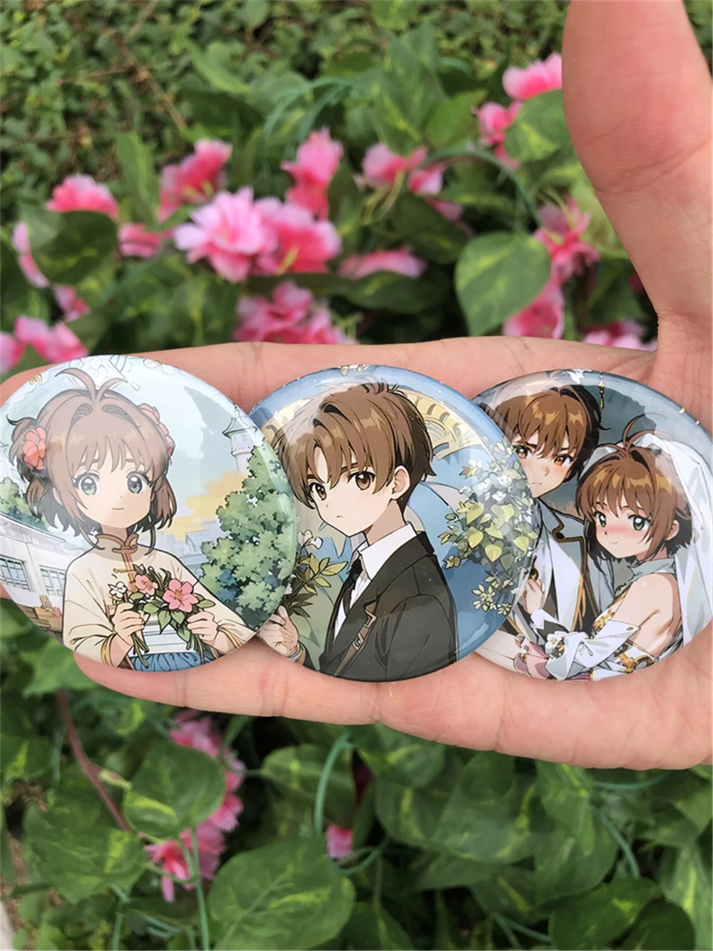 Аниме карточка Captor Sakura LI SYAORAN DAIDOUJI TOMOYO косплей костюм аксессуары брошь булавка