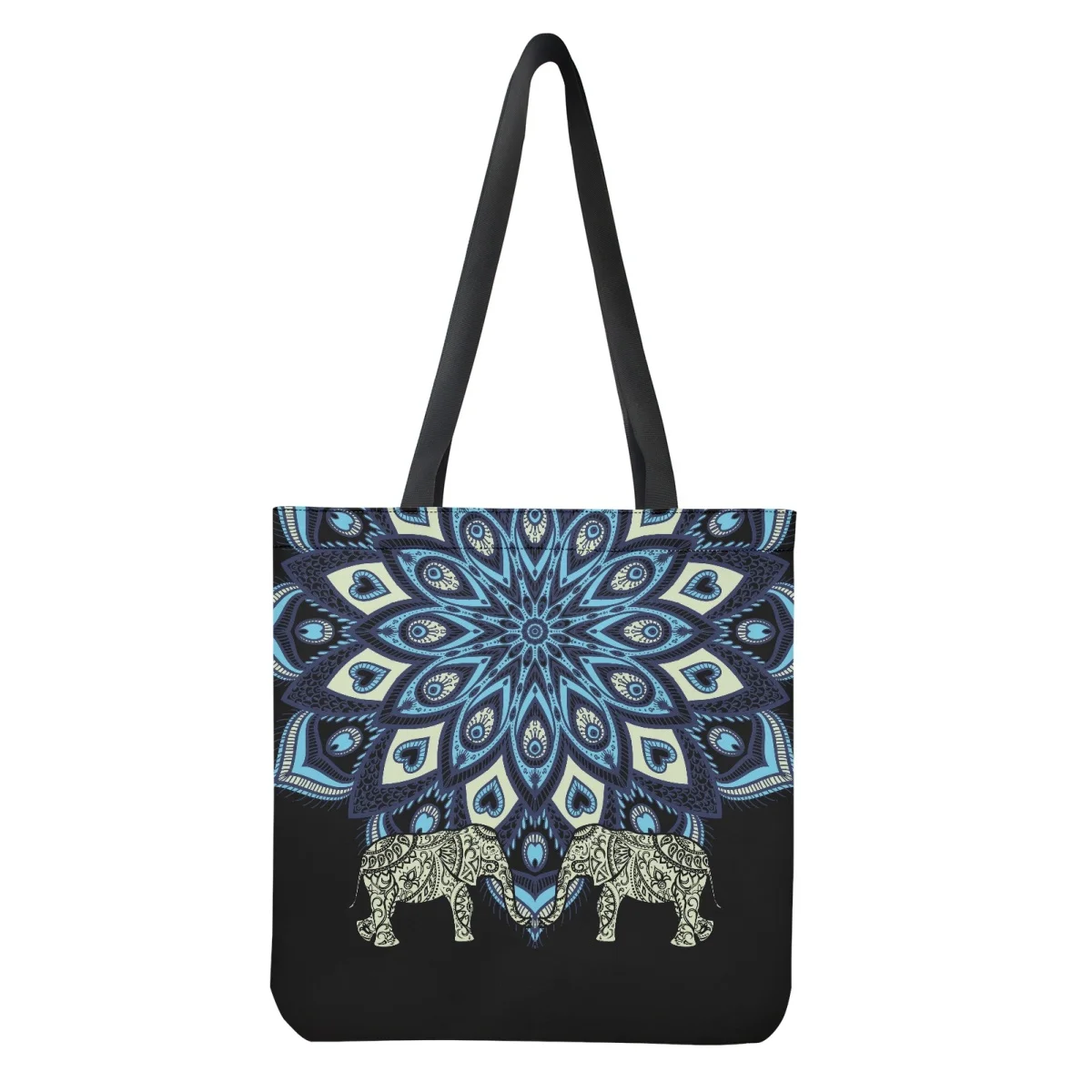 

Bosnian-Style Elephant Theme Storage Bag Waterproof Tote Bag Student Remedial Book Bag Lightweight Large Capacity Shopping Prefe