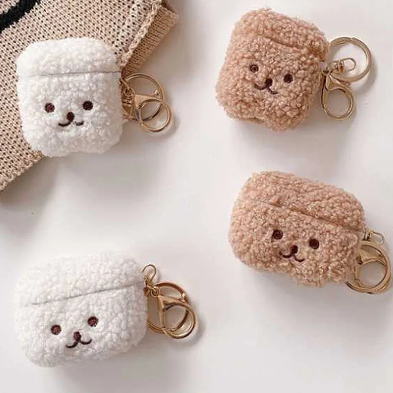 

Cute Fluffy Bear Earphone Case For Apple Airpods 3 1 2 Pro 2Case Cover Lovely Fur Cover For Airpods pro2 3 case for airpod 3 pro