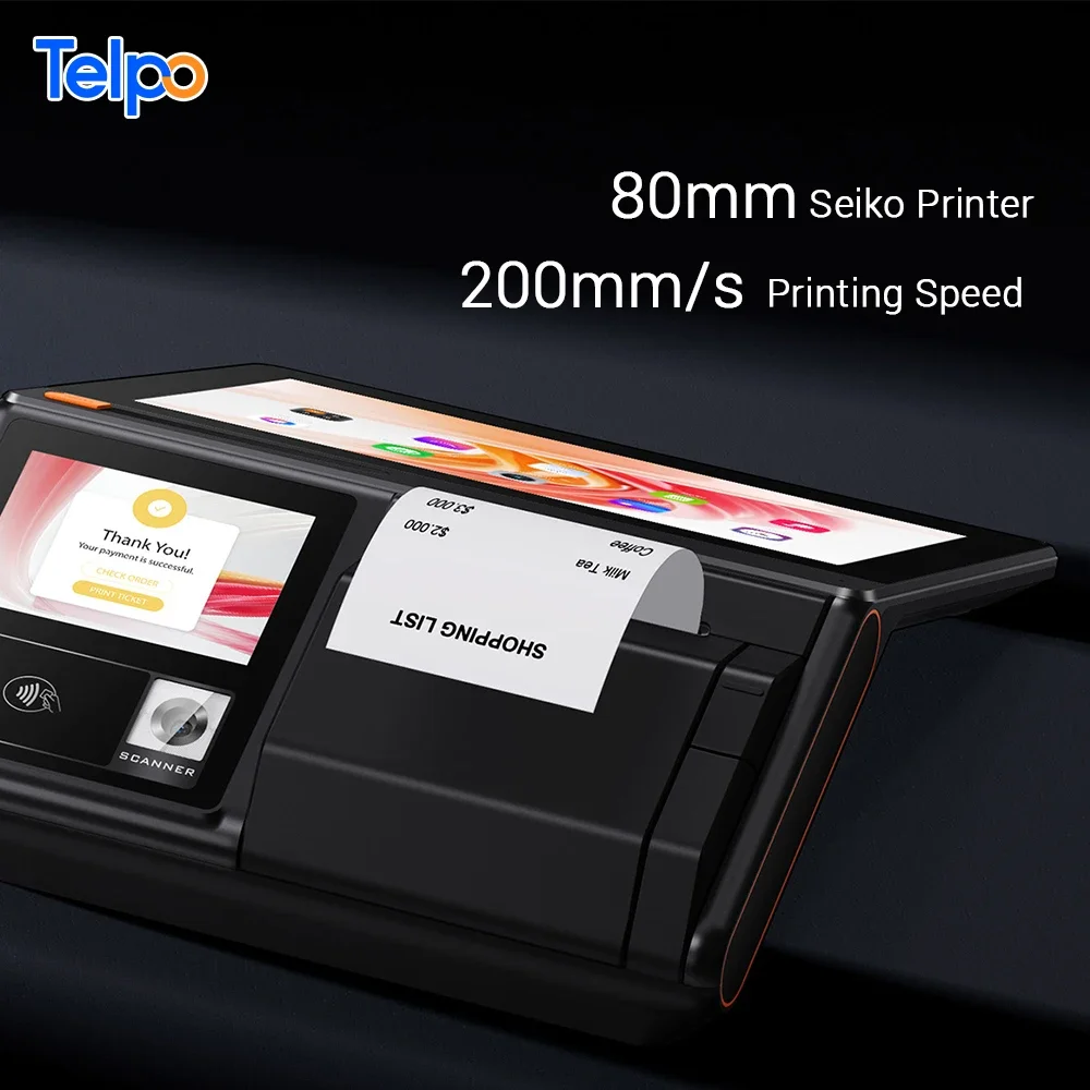 Telpo M10 Restauracja Pulpit Till Point Of Sale Payment Hardware Android POS-машина