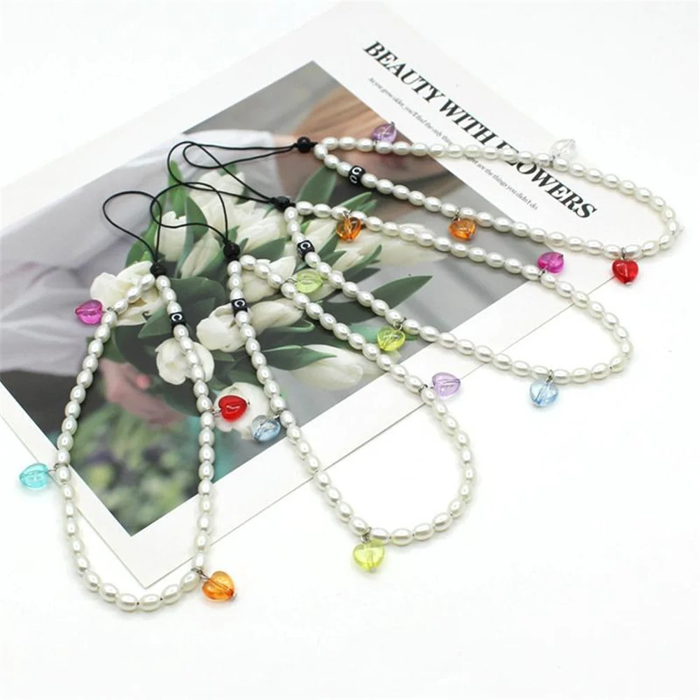 Summer Boho Phone Chain Beads Phone Bracelet For Women Girls Phone Necklace Chain Charm Anti Lost Cellphone Strap Lanyard Lady