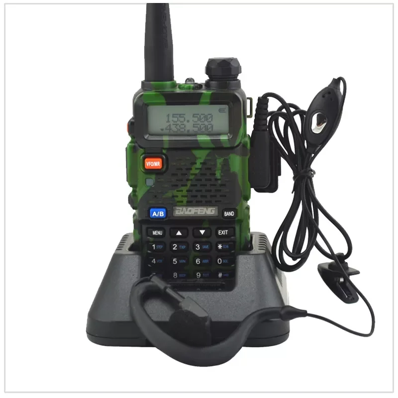 

NEW Camouflage Radio dualband UV-5R walkie talkie dual display 136-174/400-520MHz two way radio with free earpiece BF-UV5R