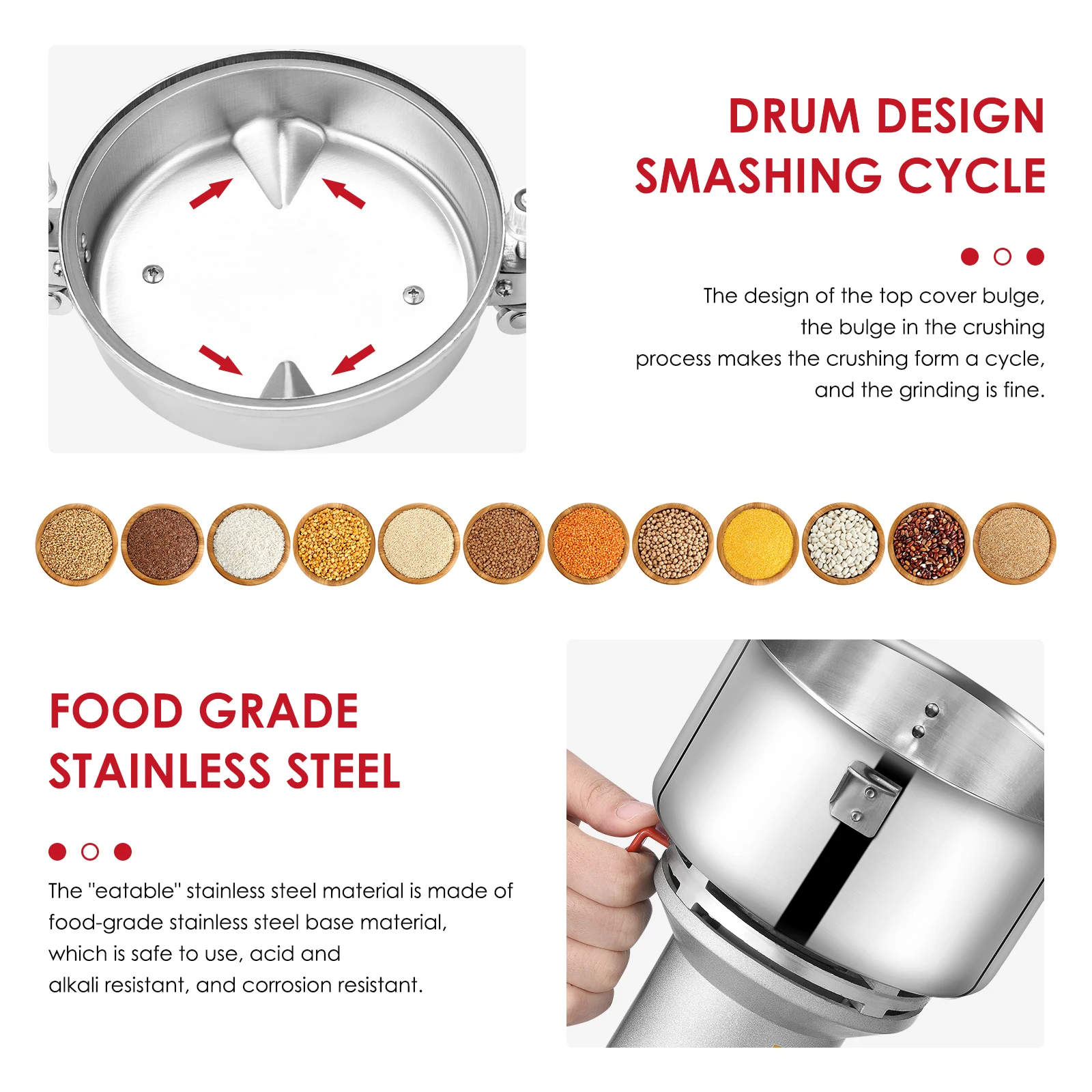 150 г электрическая кофемолка из нержавеющей стали кофейные зерна орехи специи