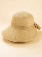 hats gorras sombreros capshat bow decor straw hat beach