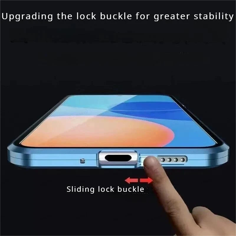 Фото Защитный чехол для телефона Huawei Nova 12S 14 13i 11 9 SE 15 Max 10 Pro с закаленным стеклом, магнитным креплением и защитой от подглядывания, полная защита объектива №5