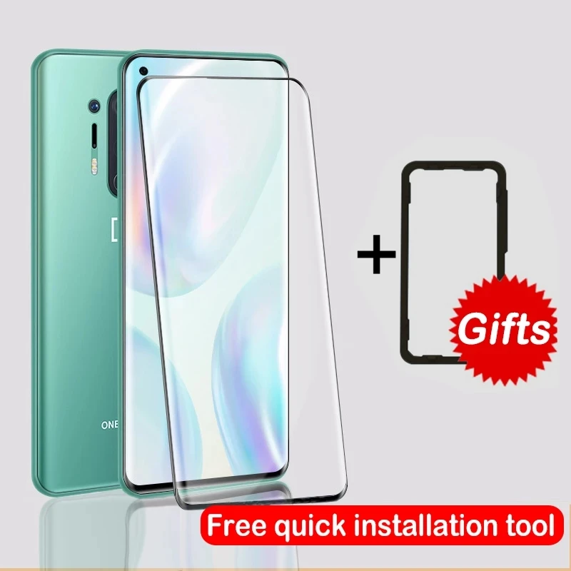 full cover curved tempered glass for oneplus 10 9 8 7 pro screen protector for one plus 8t 7t pro full jelly glue hd clear film free global shipping