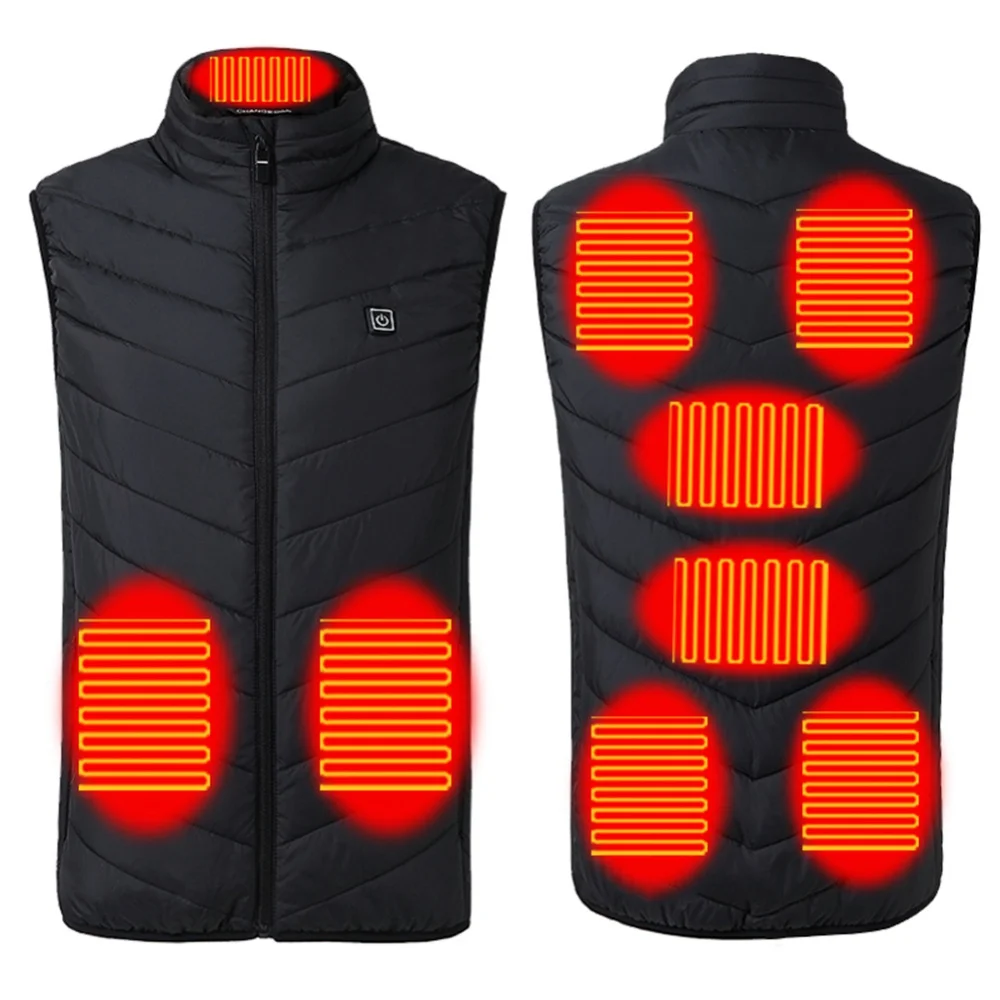 

Polyester Heated Vest Jacket Smart Heating Clothes Removable Charger Comfortable Electric Body Warmer Windproof Hiking Vest
