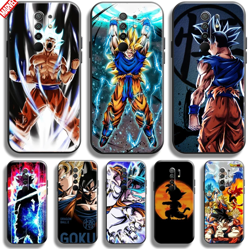 

Dragon Ball Anime For Xiaomi Redmi 9 Phone Case For Redmi 9 Liquid Silicon Back Black Silicone Cover Soft Coque