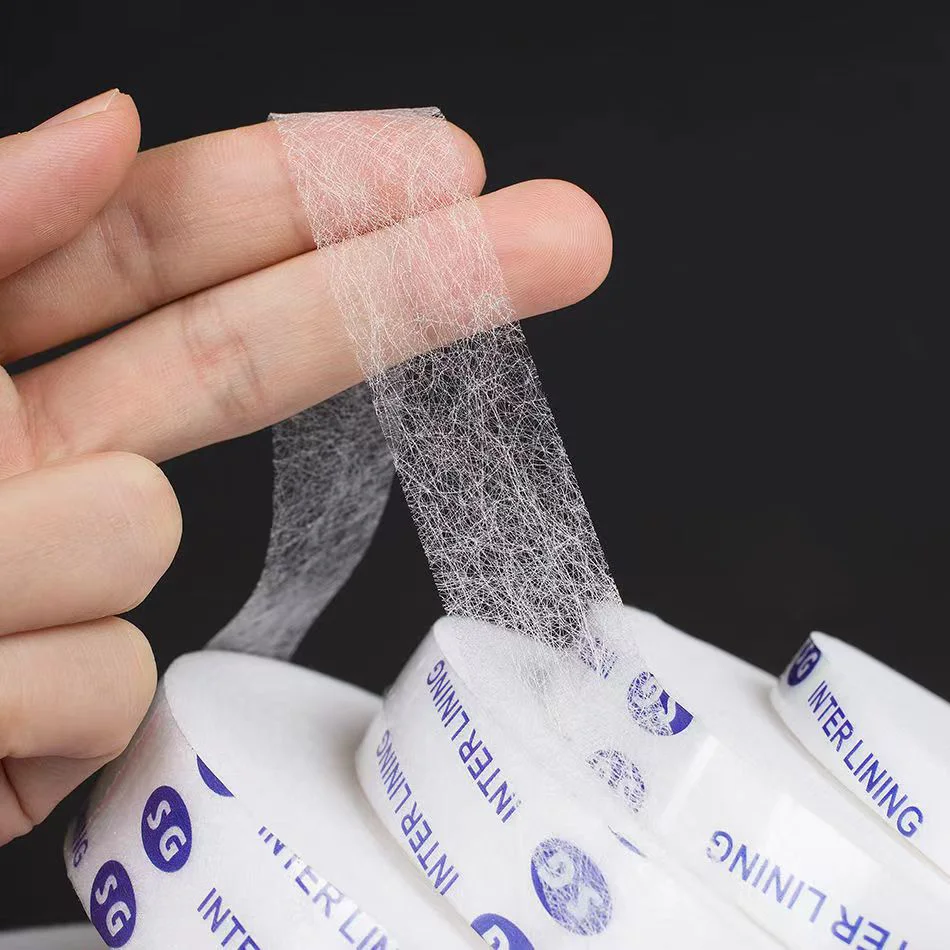 64 метра черно-белая двусторонняя прокладочная клейкая ткань одежда железо на подоле лента прокладочная сетка «сделай сам» Швейные аксессуары