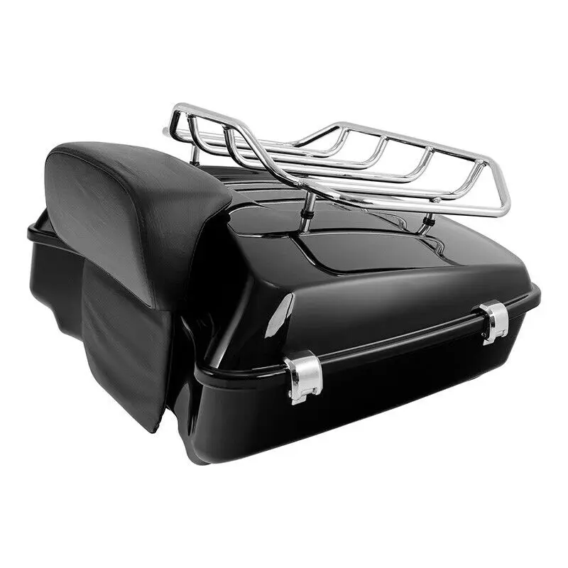 Фото Нарезной багажник для мотоцикла, стойка, спинка для Harley Tour Pak Touring Road King 2014-2023 №4