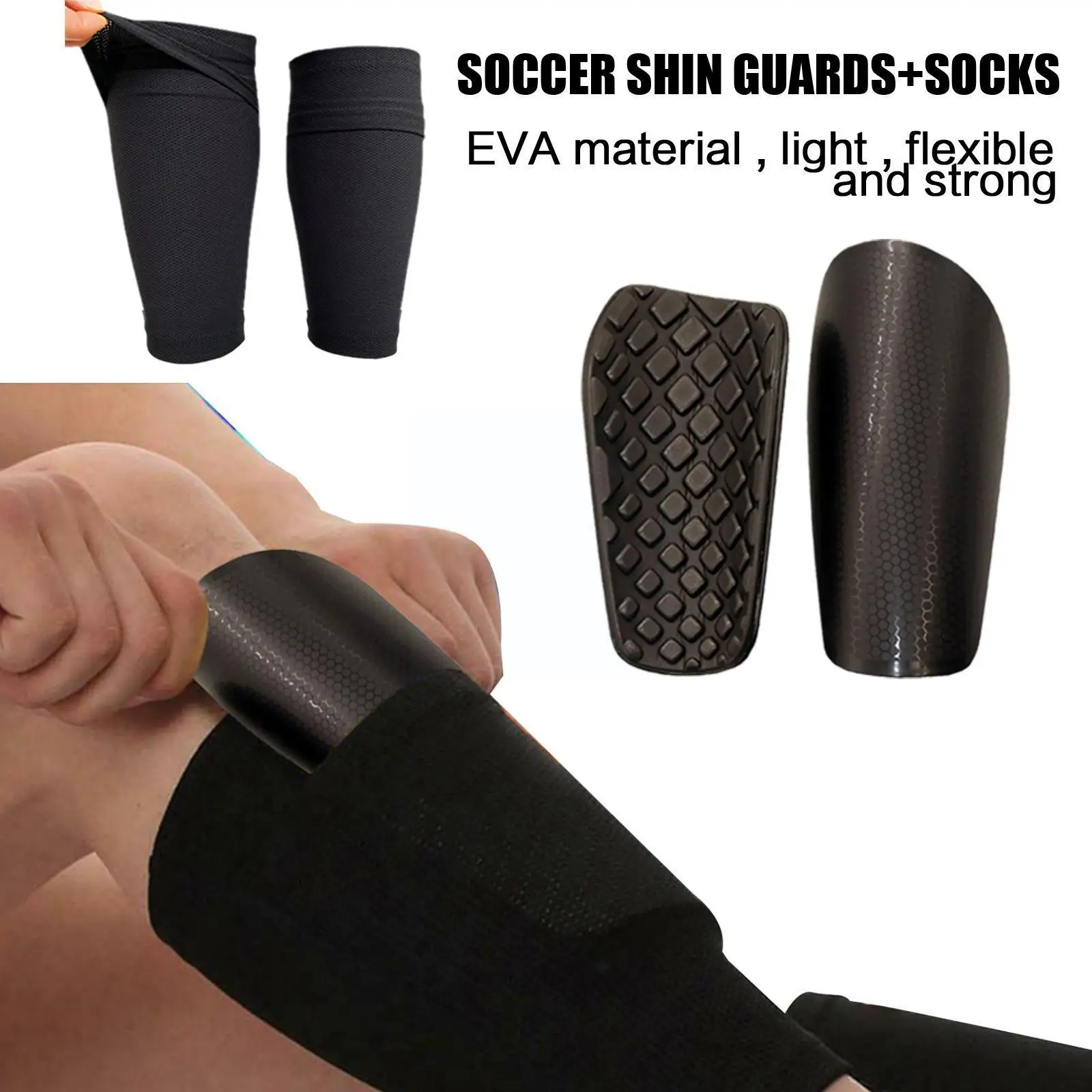 

Soccer Shin Guards Pads For Kids/adult Football Legging Shinguards Sleeves Protective Gear 1 Pair Size XS/S/M/L Football Ki A3Z0