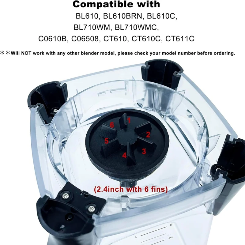 Запасные части для блендера Ninja BL610 BL710 серии 72 унции (9 чашек) комплект кувшинов