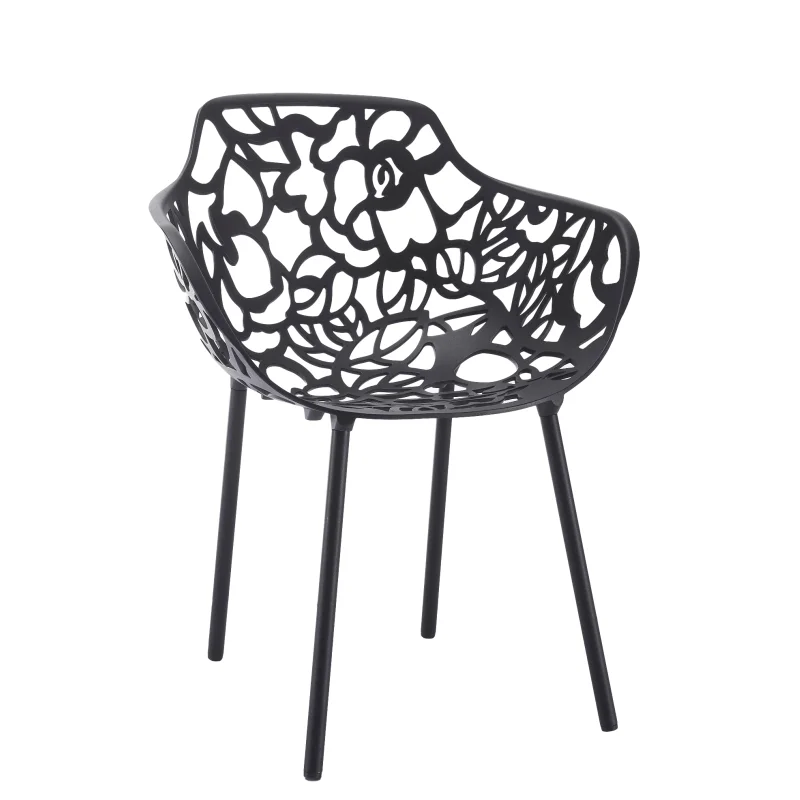 

Wholesale Round Aluminum Arm Restaurant Dining Chair Garden Outdoor Metal Chair