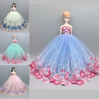 16 doll outfits floral lace wedding dresses for barbie doll clothes for barbie princess dress gown 11 5 dolls accessories toys