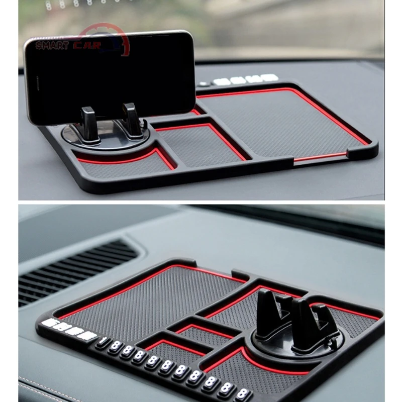 

Magic Car Dashboard Sticky Mat Anti Slip Pad Phone Holder For Keys Coins Sunglass Grip Pad Mini Parking Plate