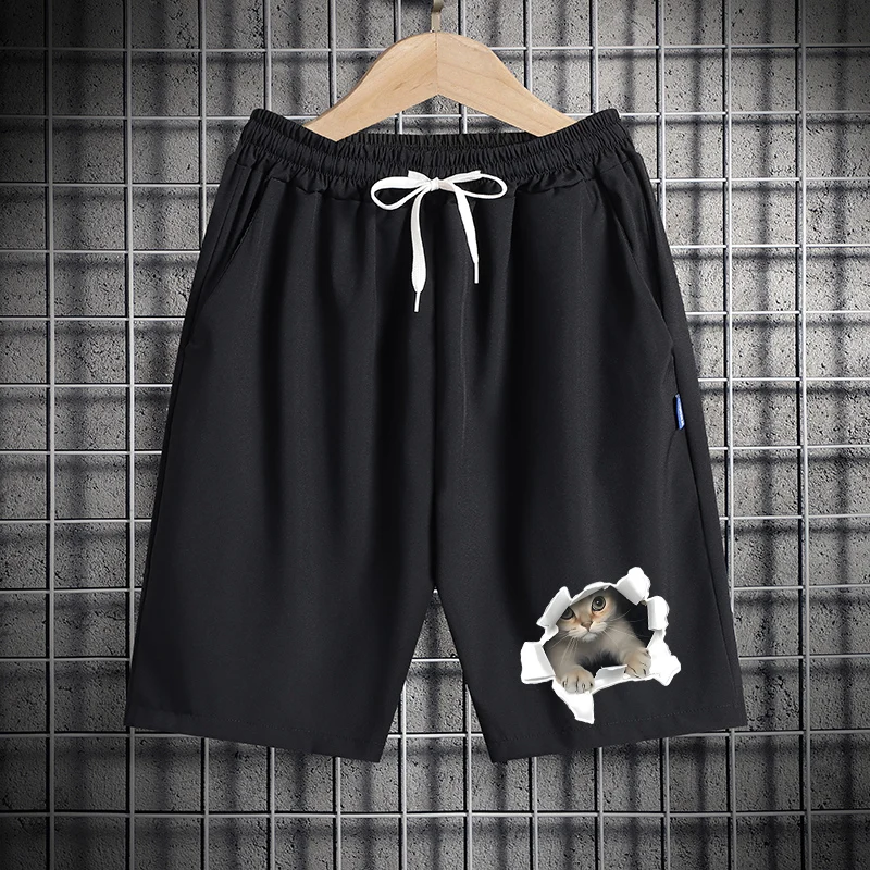 Быстросъемные шорты из ледяного шелка новинка 2024 мужская летняя тонкая