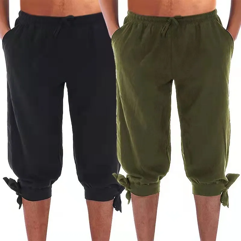 

Мужские брюки пирата времен Средневековья, эпохи Возрождения, костюм для косплея викингов, свободные брюки, костюм Горохов, Каштанов, брюки-...