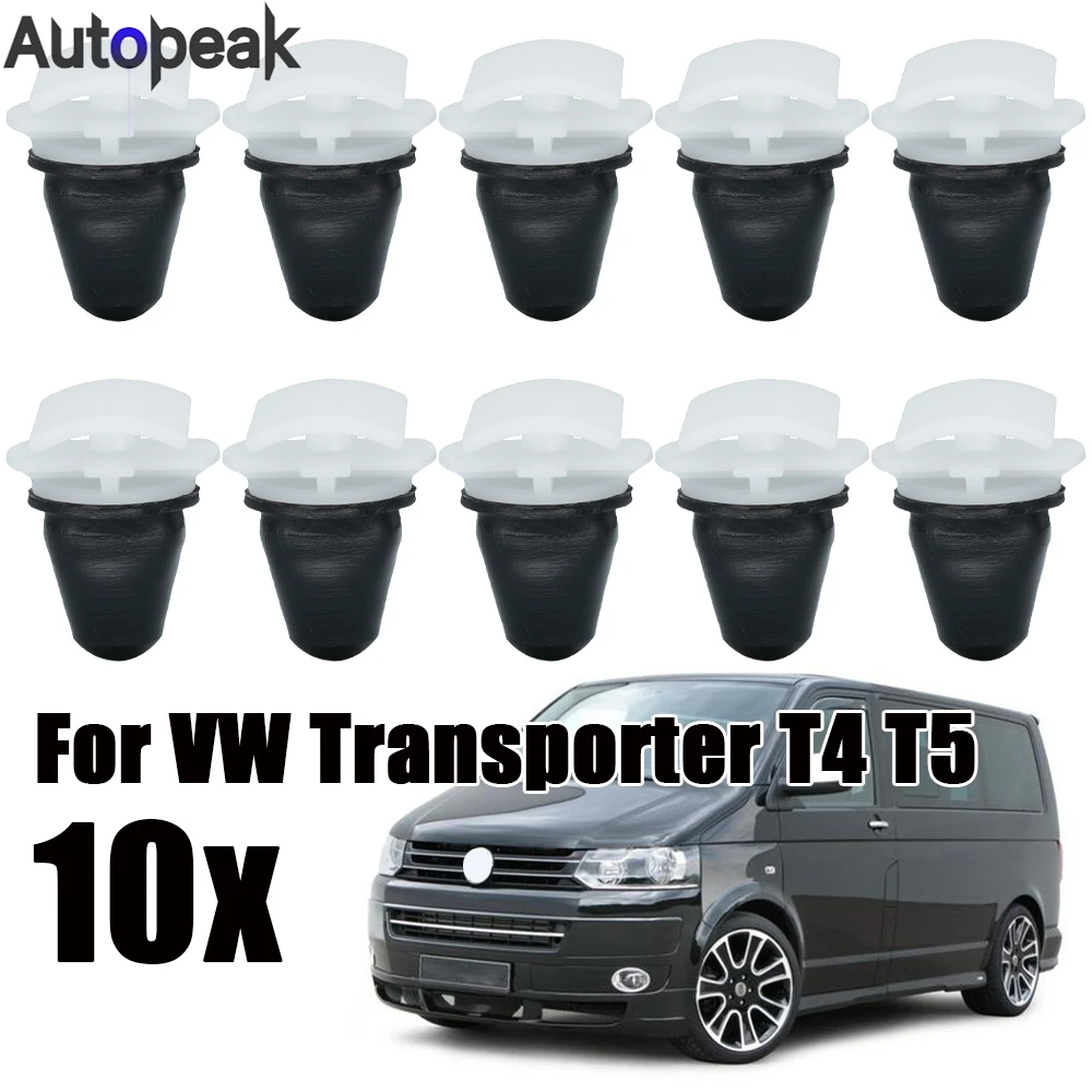 

10x для VW Transporter T4 T5, обшивка панели, внутренние зажимы для карт, подкладка на крышу, резиновые втулки, фиксатор, комплект автозамены