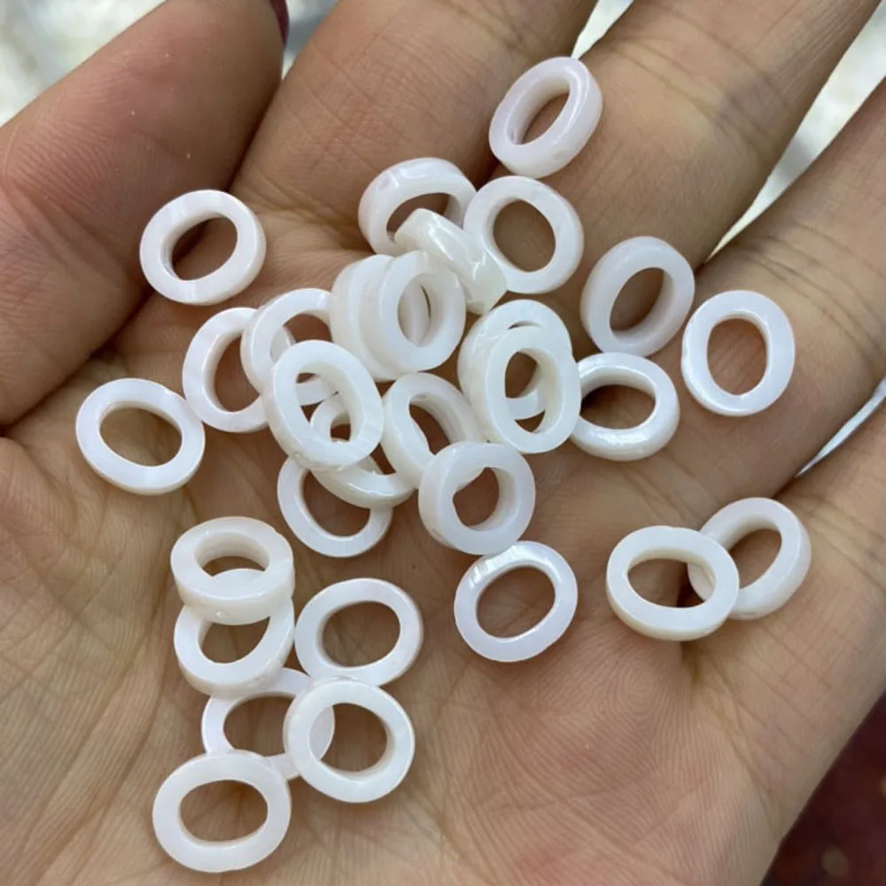 50 PCS Natural White Shell Letter ABCD Beads DIY Jewelry Making Necklace Bracelet Earrings Accessories Gift